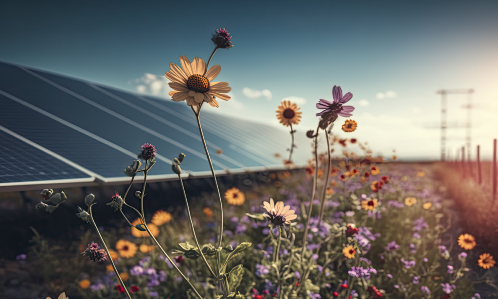 This diagram shows the key components of this type of solar farm.